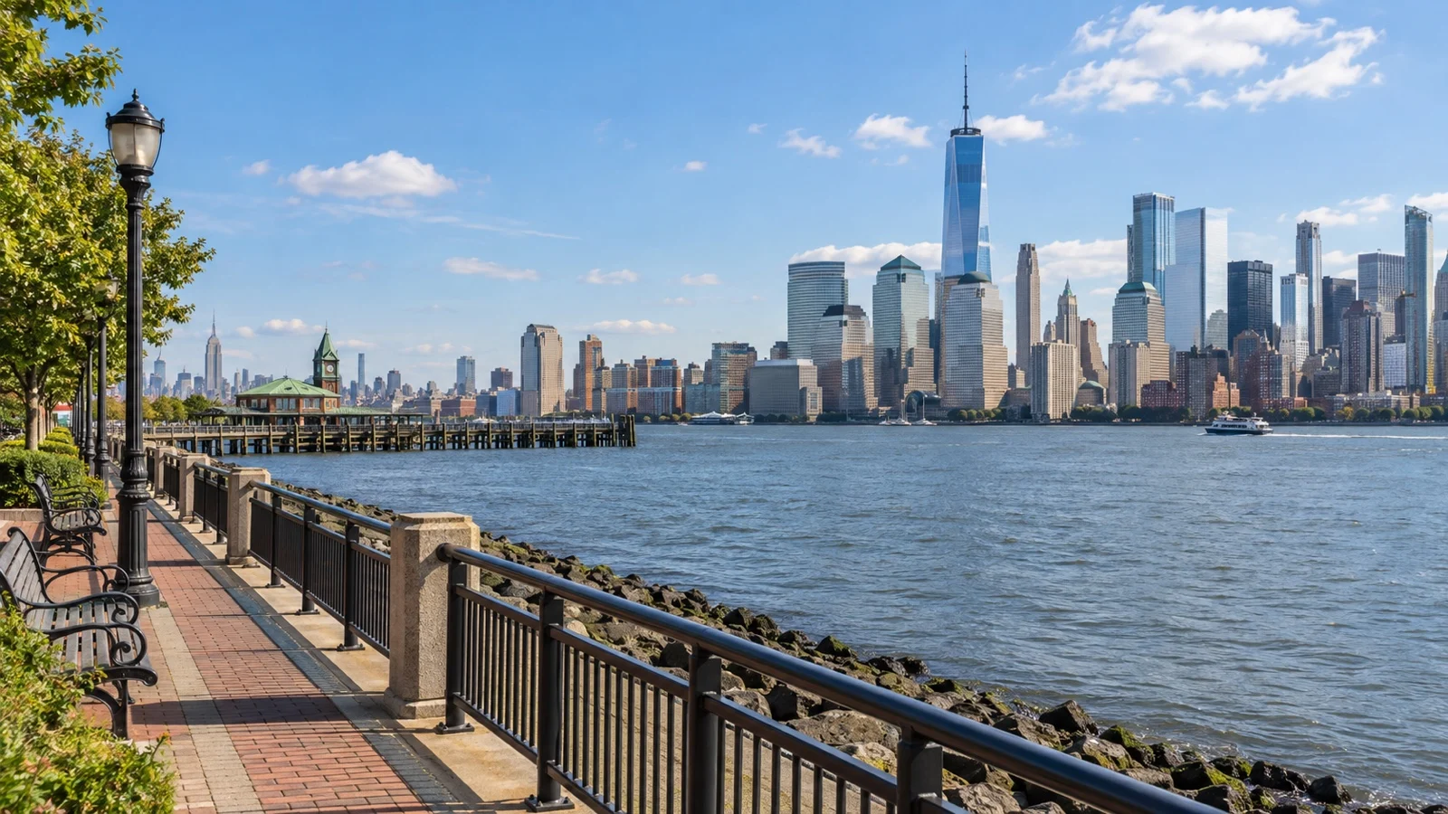 Hoboken waterfront overlooking Manhattan