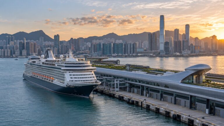 Cruise ship at Hong Kong’s Kai Tak Cruise Terminal
