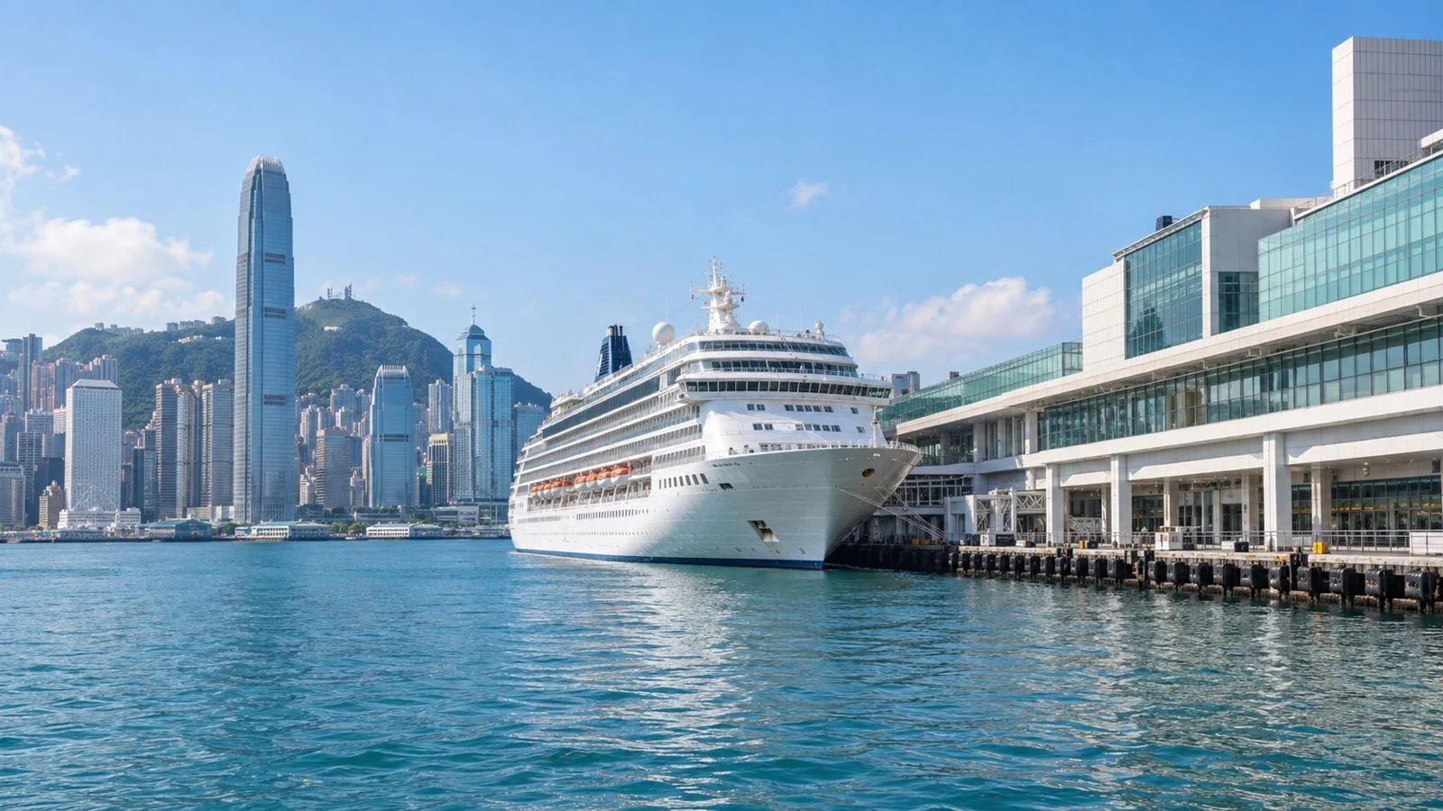 Ocean Terminal cruise berth at Harbour City in Hong Kong