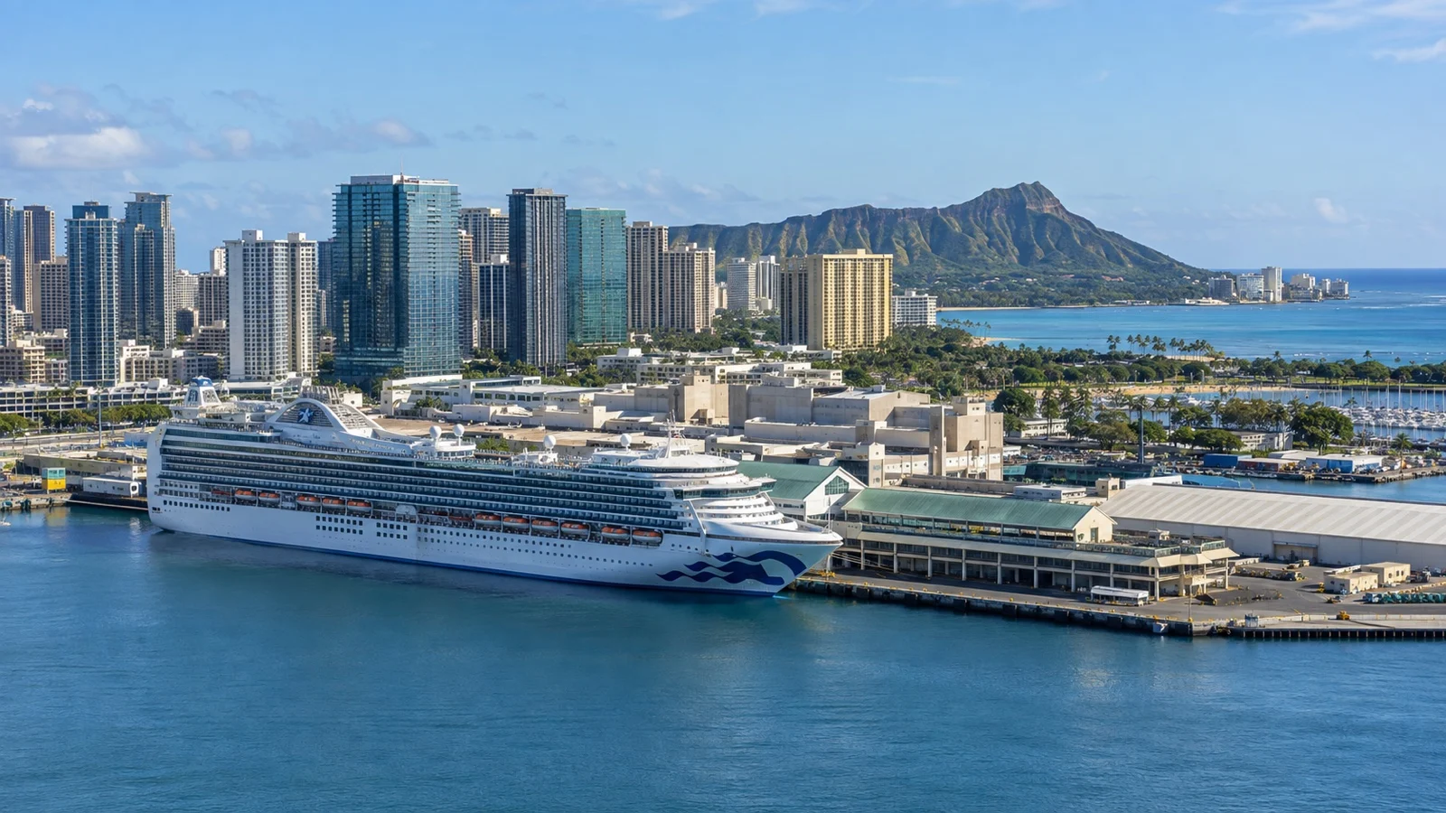 Ala Moana hotel district near Honolulu Pier 2