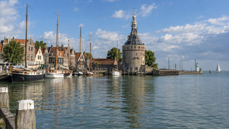 Hoorn harbor and Markermeer waterfront