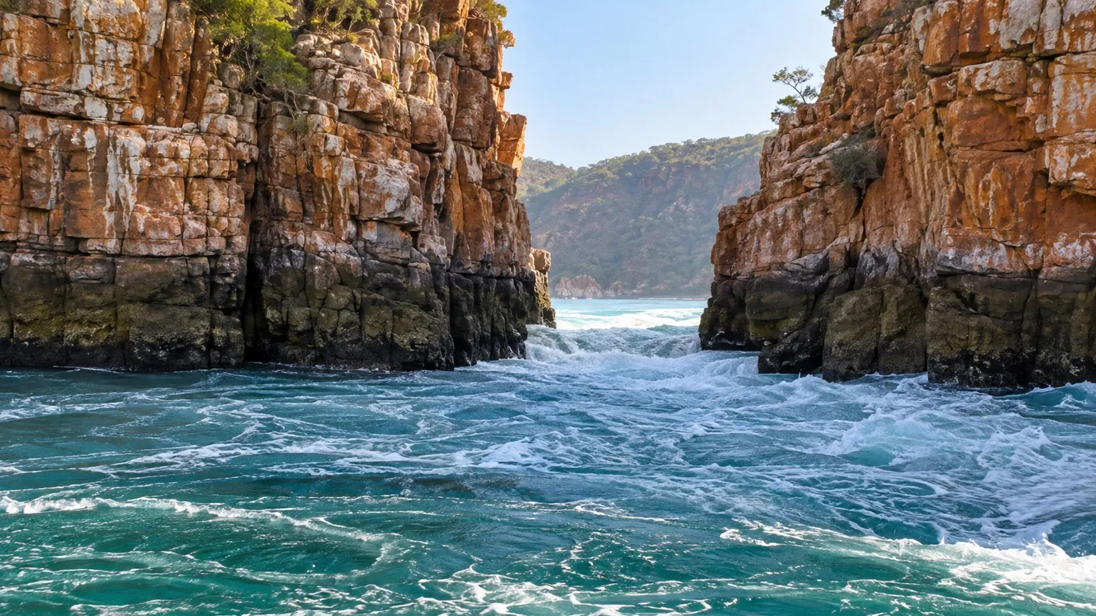 Horizontal Falls tidal narrows in Kimberley