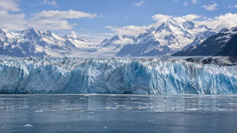 Immense Hubbard Glacier ice wall above Disenchantment Bay