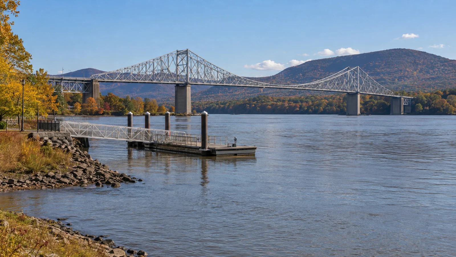 Catskill Point landing and Rip Van Winkle Bridge