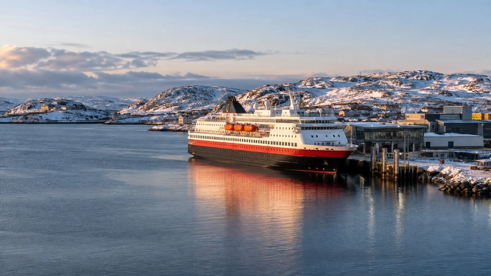 Coastal Express ship at Kirkenes harbor