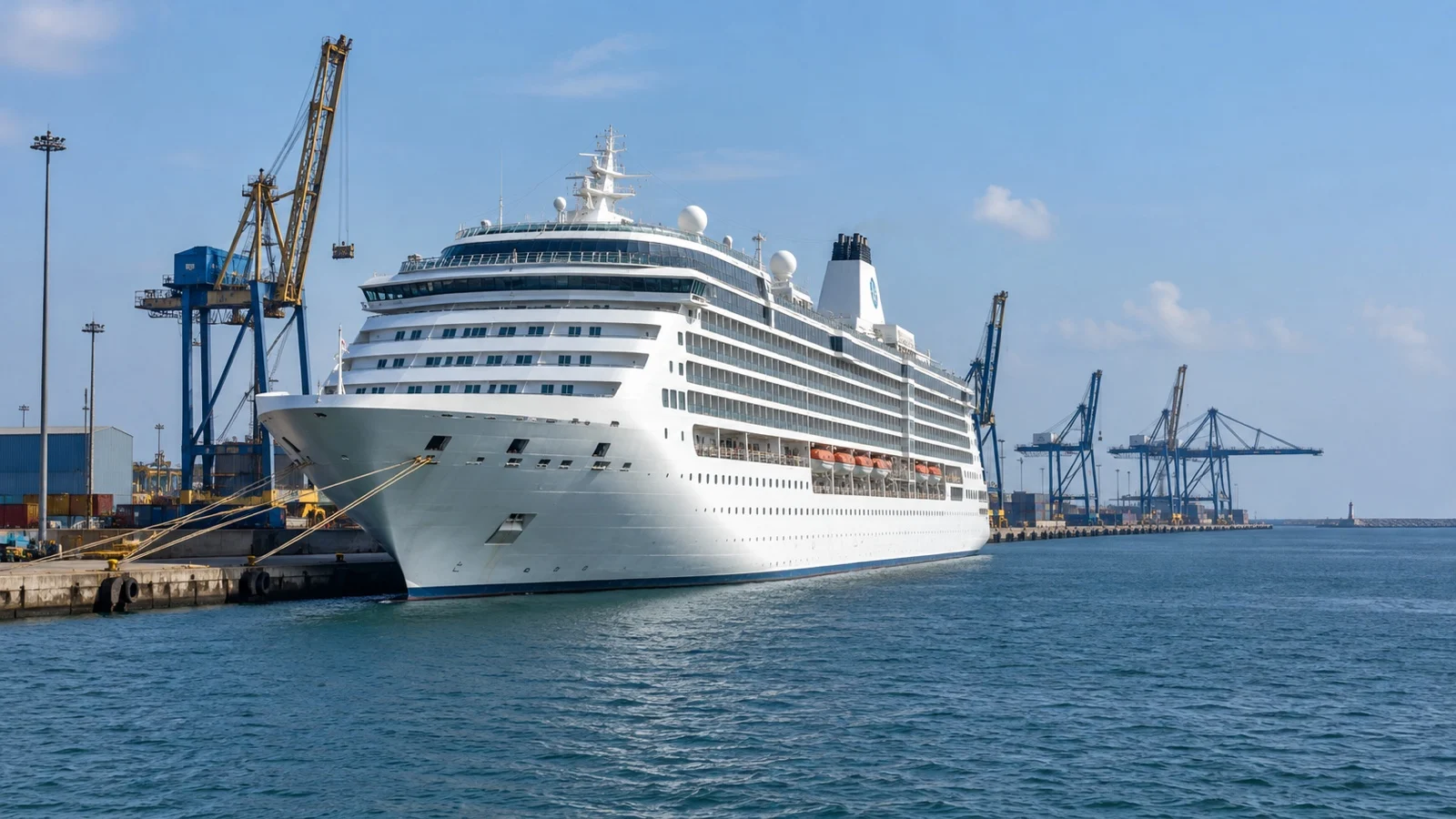 Cruise ship at Chennai port