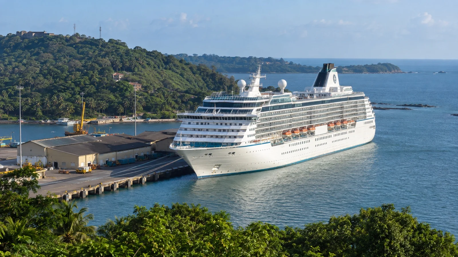 Cruise ship at Mormugao Goa port