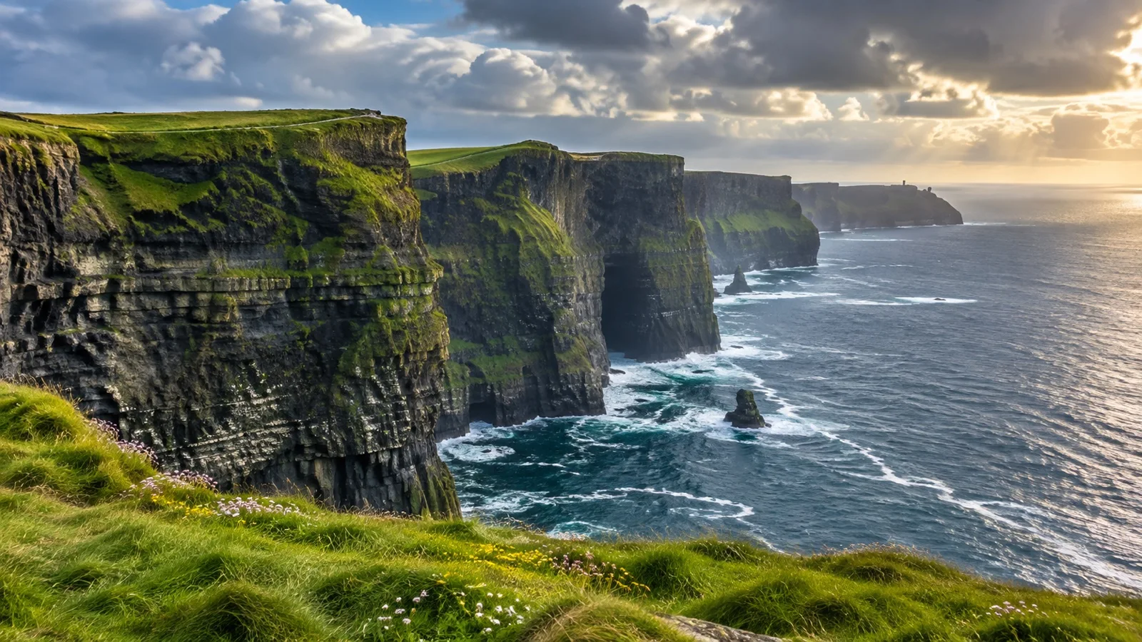 Cliffs of Moher rising above the Atlantic on Ireland's west coast