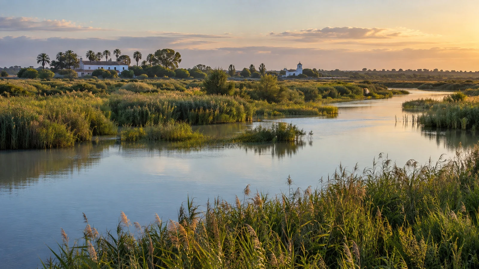 Marshland and waterways of the lower Guadalquivir