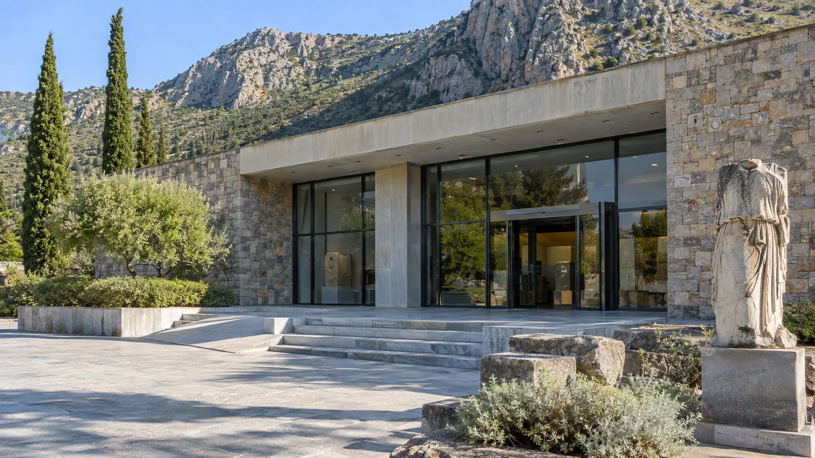Exterior of the Delphi Archaeological Museum