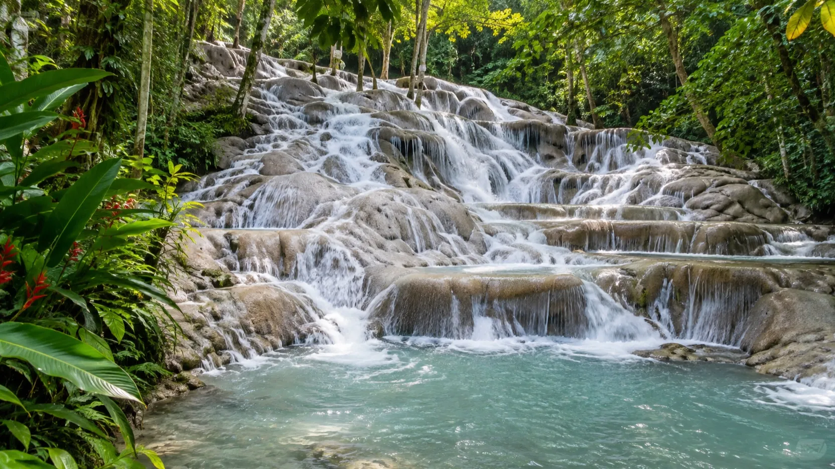 Dunn's River Falls on Jamaica's north coast