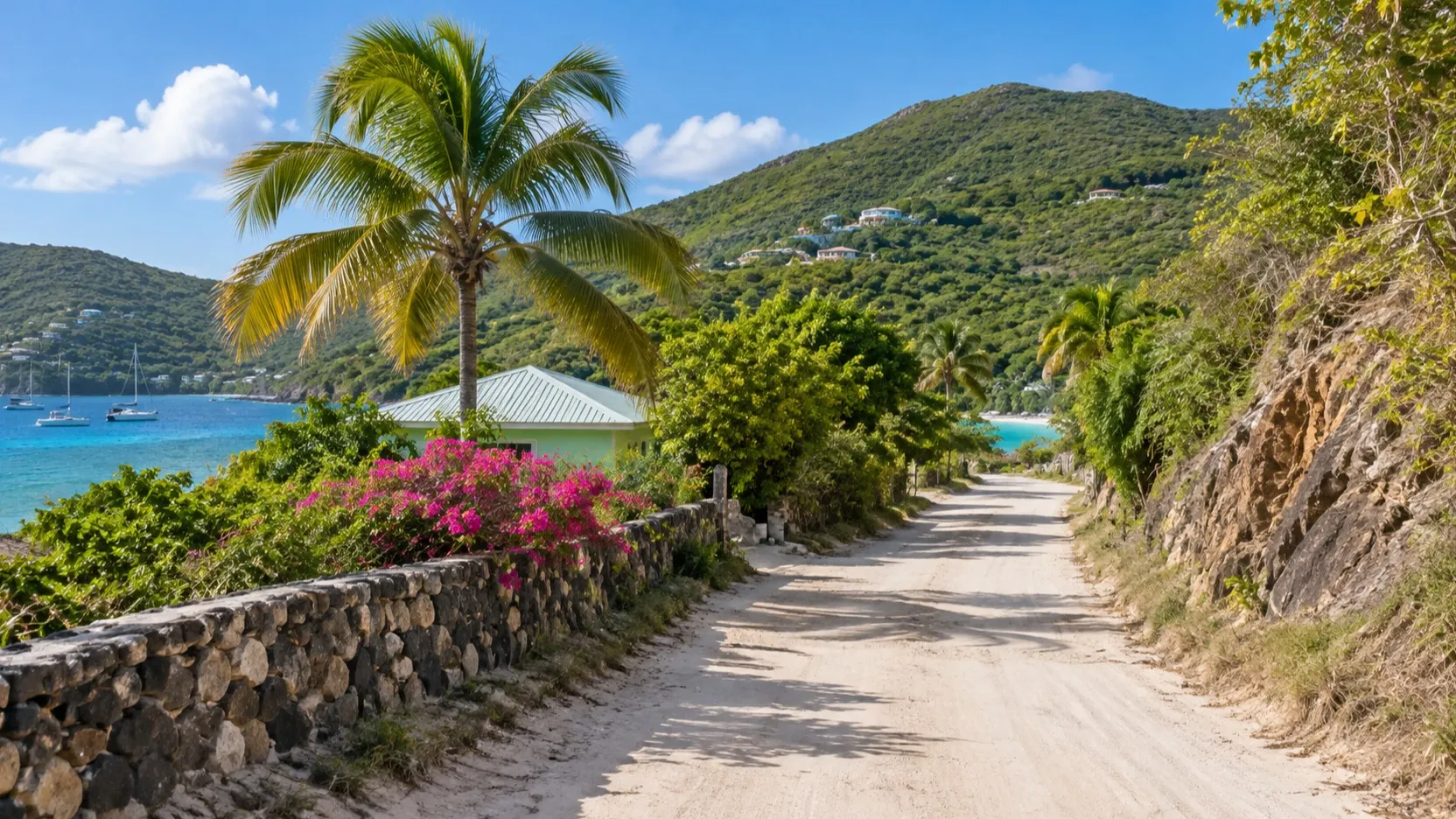 Road toward White Bay on Jost Van Dyke