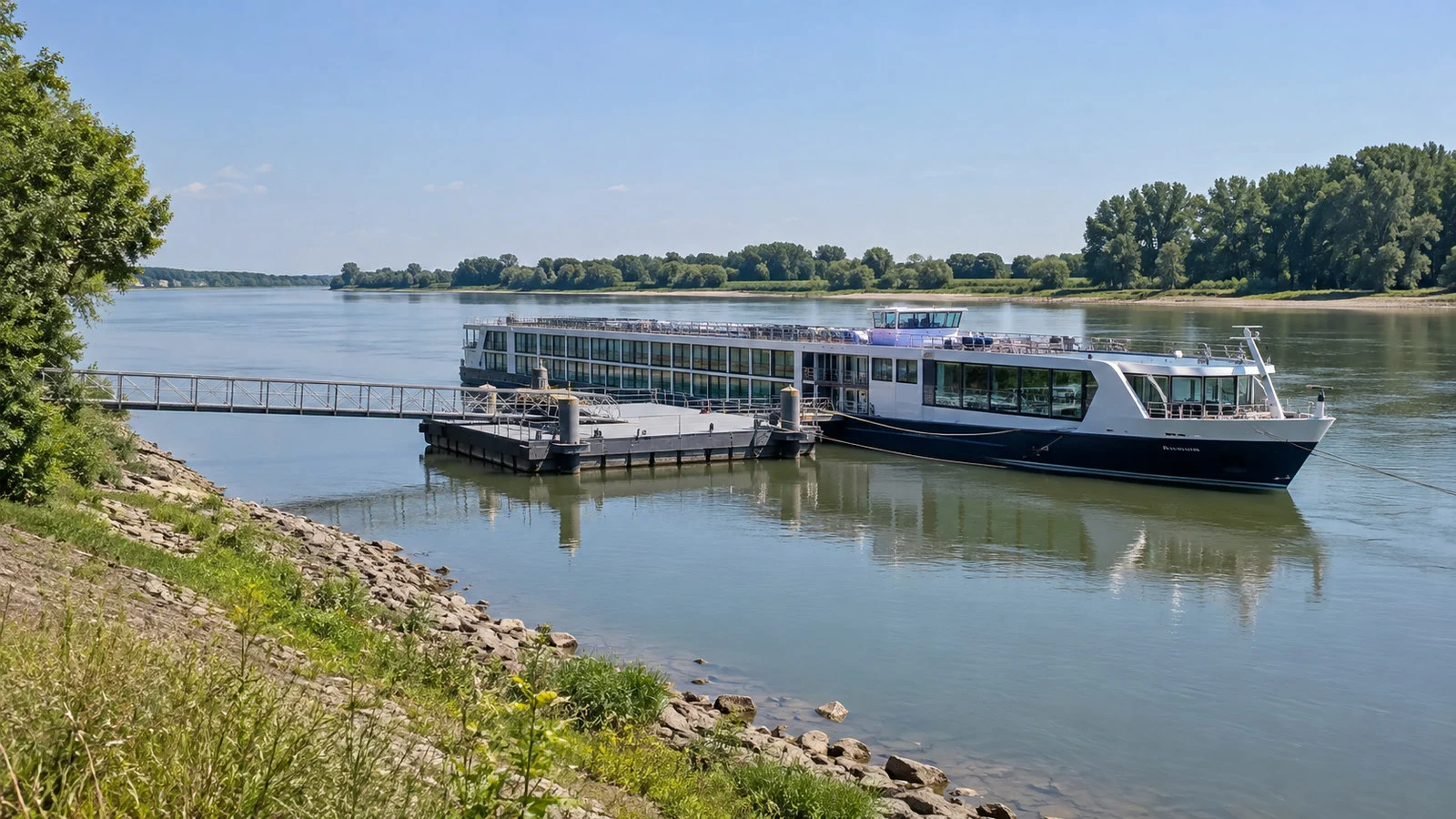 Kalocsa cruise waterfront and landing area