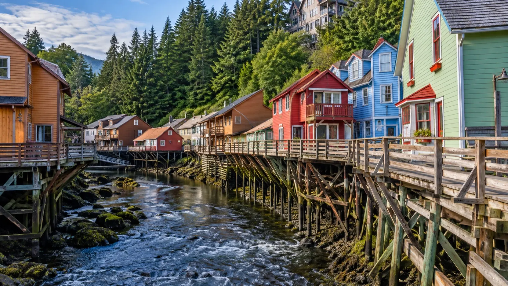 Creek Street boardwalk over Ketchikan Creek