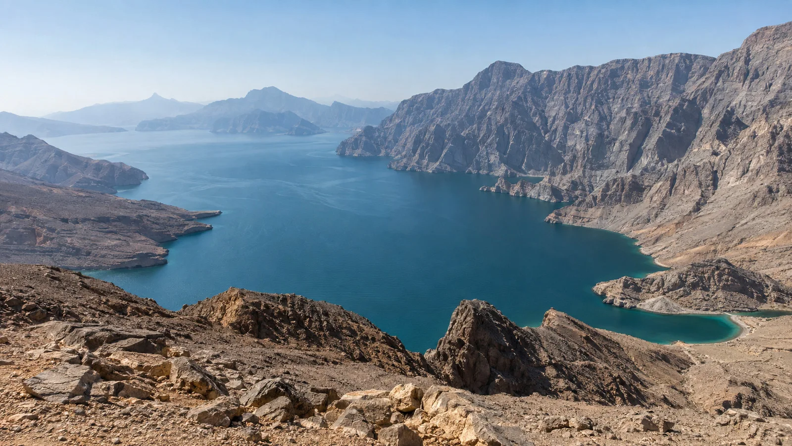 Khor Najd viewpoint over the fjord in Oman