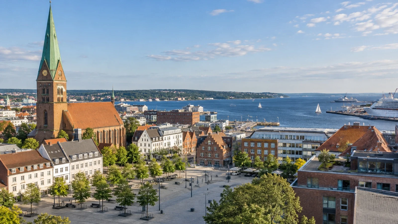 Kiel old town near Ostseekai