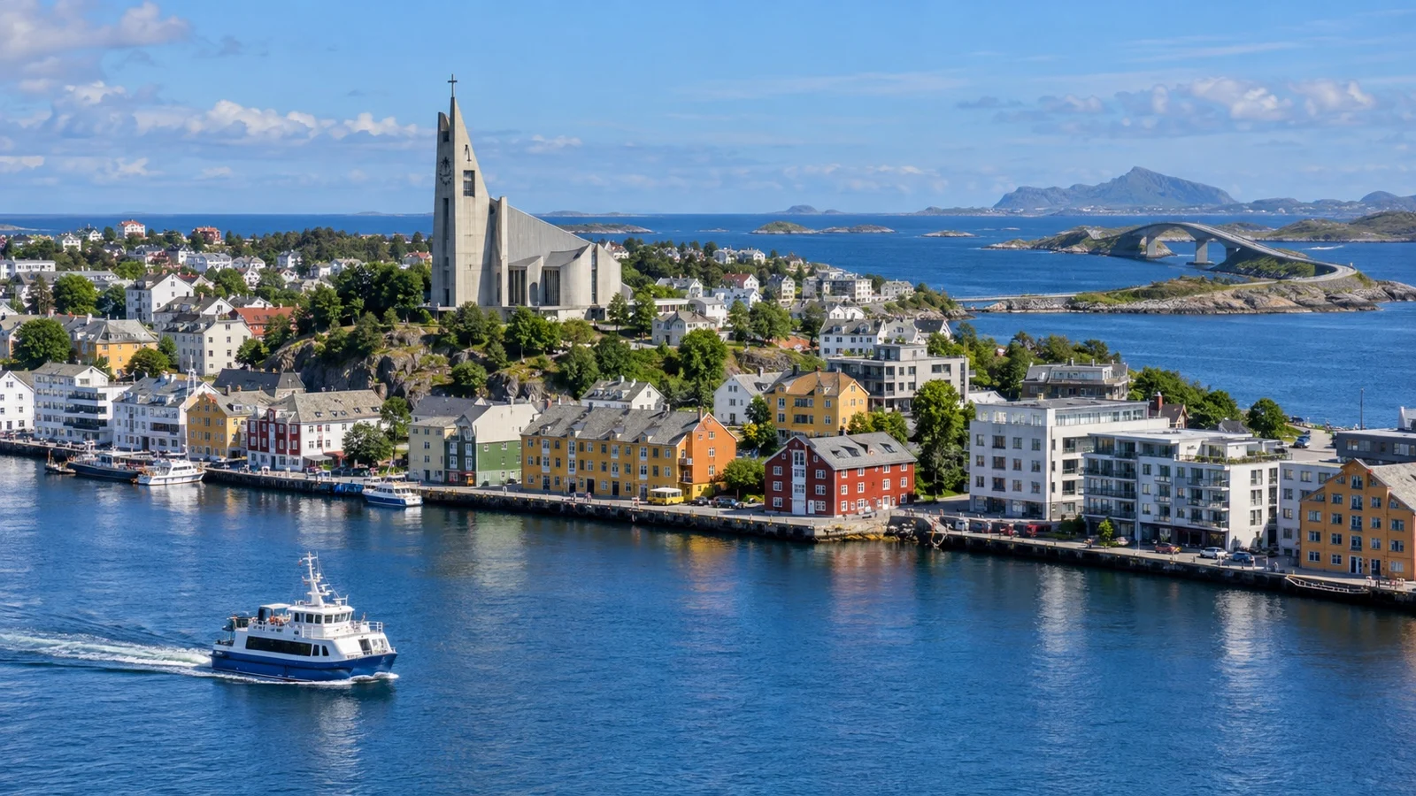 Modern Kirkelandet Church in Kristiansund