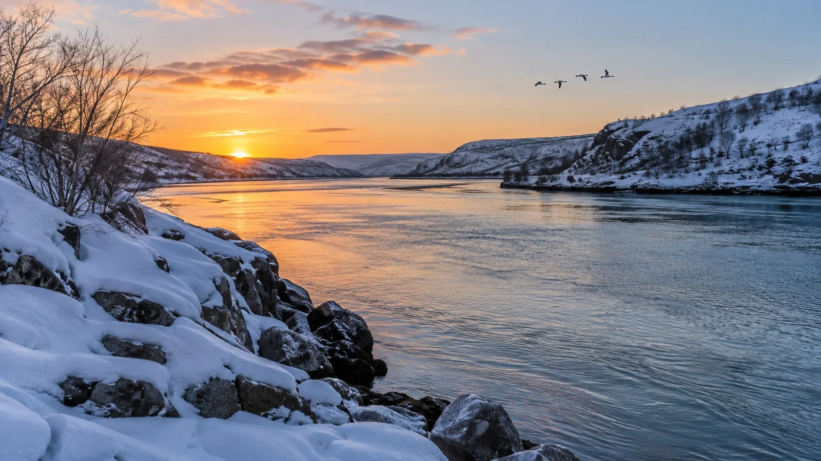 Norwegian-Russian border landscape near Kirkenes