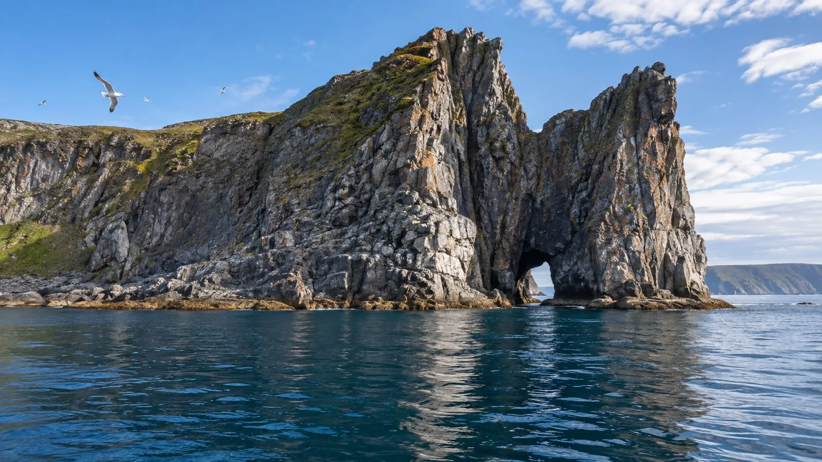 Finnkirka sea cliff near Kjøllefjord