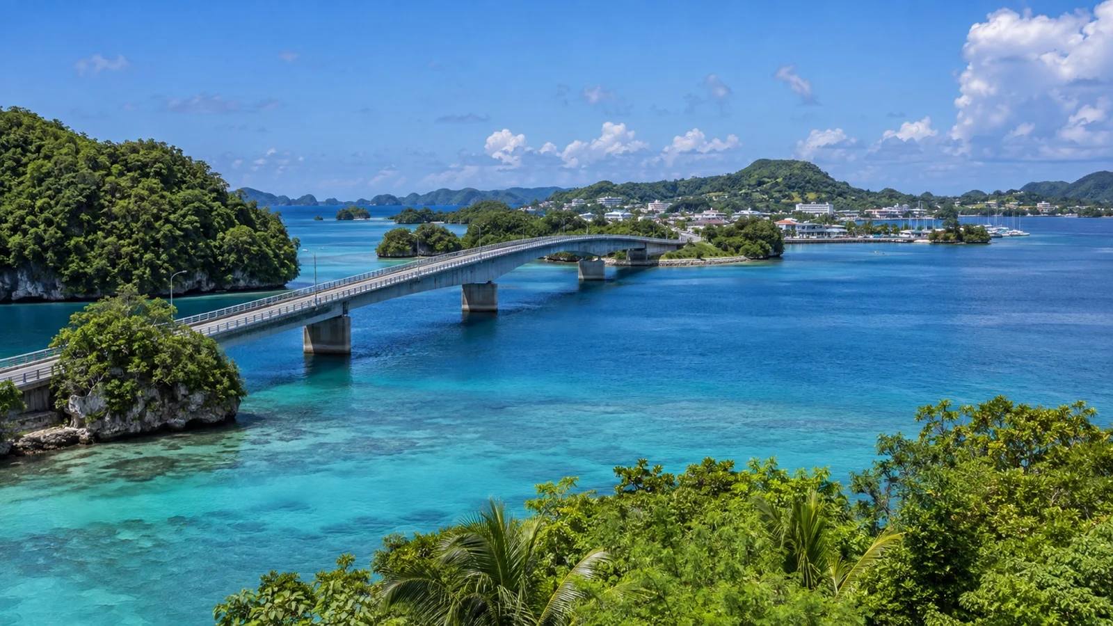 Bridge connecting Malakal and Koror in Palau
