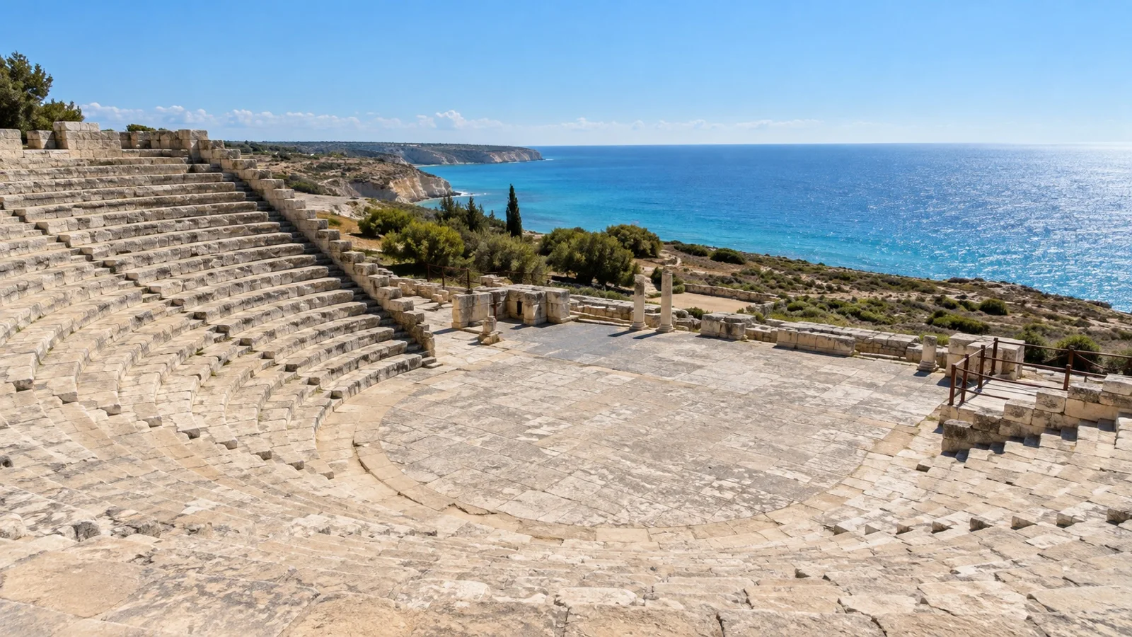 Ancient theater at Kourion overlooking the Mediterranean coast