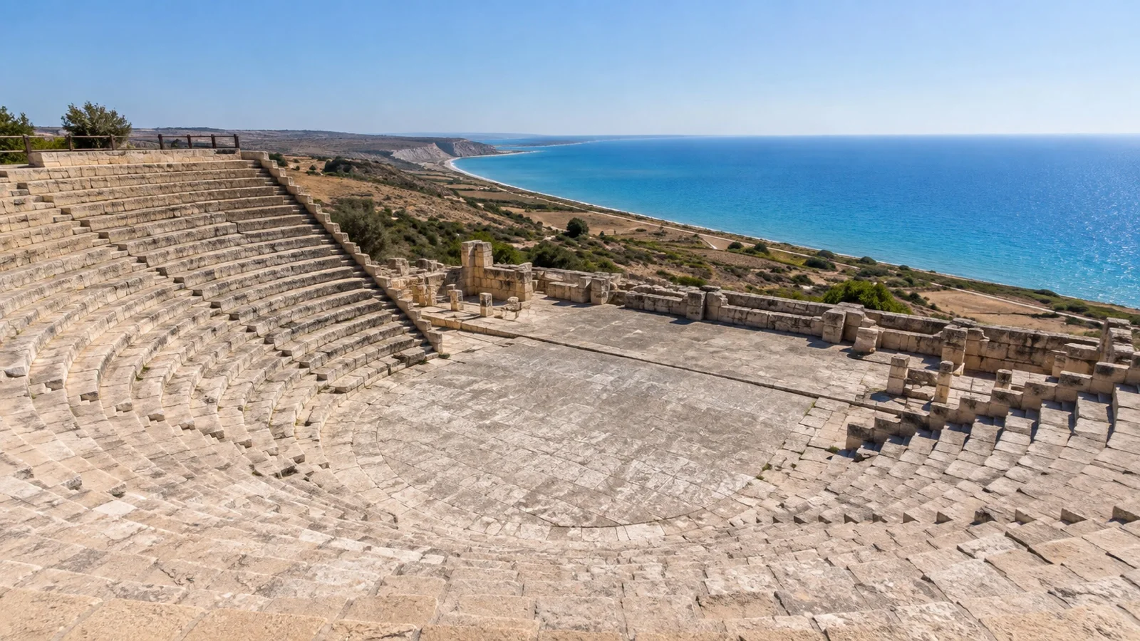 Ancient theater of Kourion above the Cyprus coast