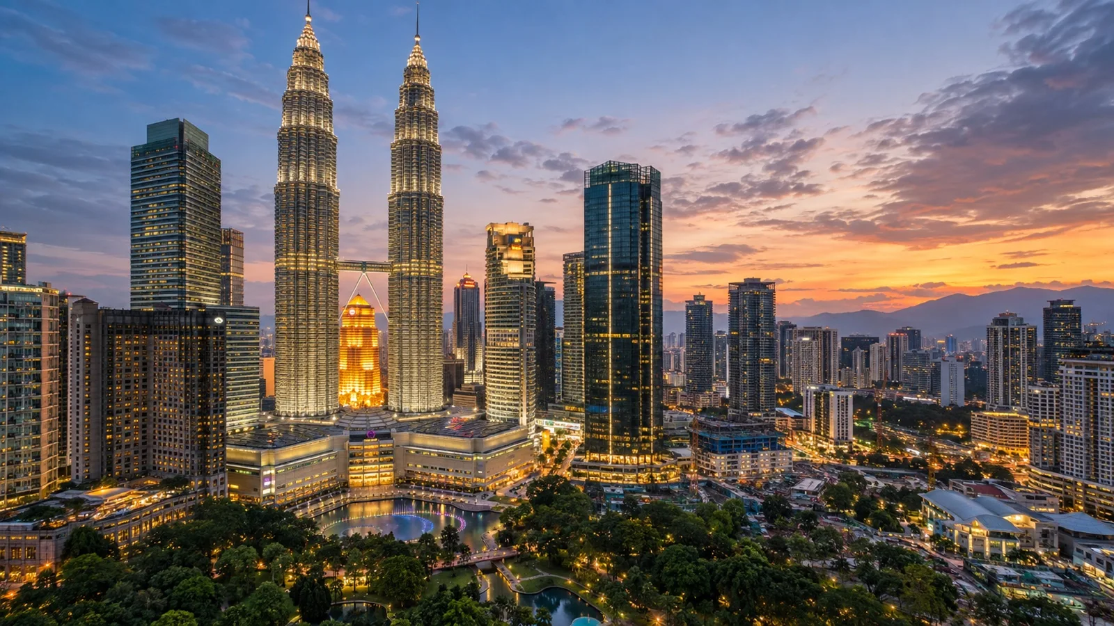 Kuala Lumpur hotel skyline near city center