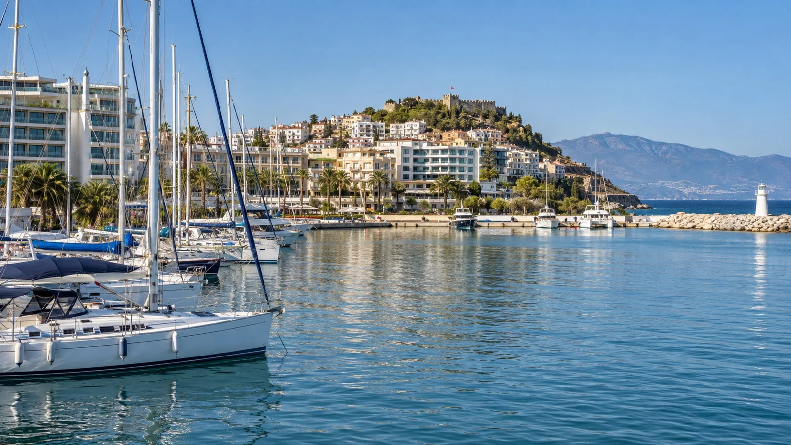 Kuşadası marina mid-range hotel area