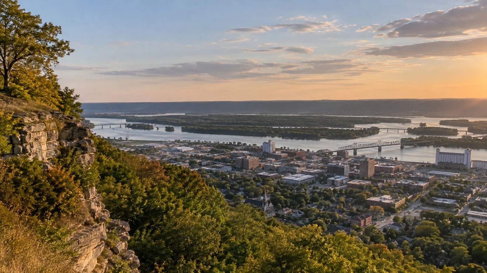 Grandad Bluff overlooking La Crosse and the Mississippi