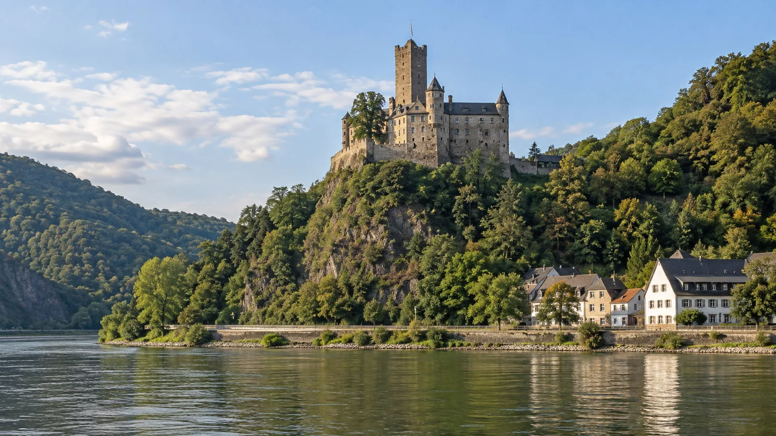 Lahneck Castle above the river