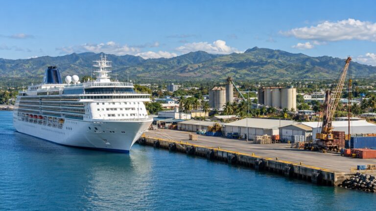 Cruise ship docked at Lautoka’s Queens Wharf
