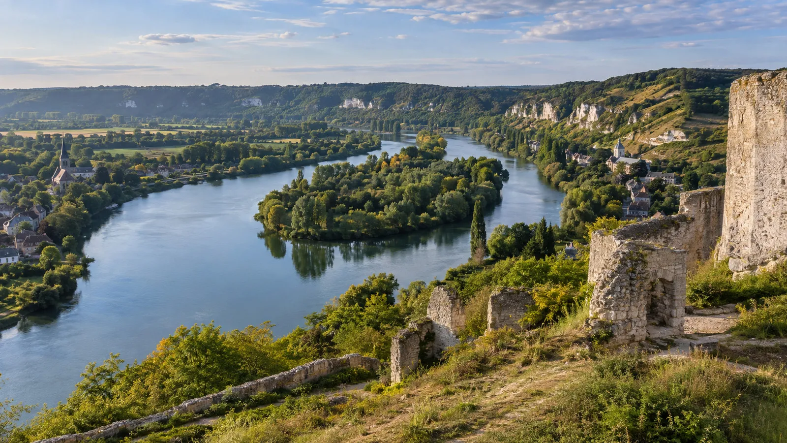 Seine bend viewed from Château Gaillard
