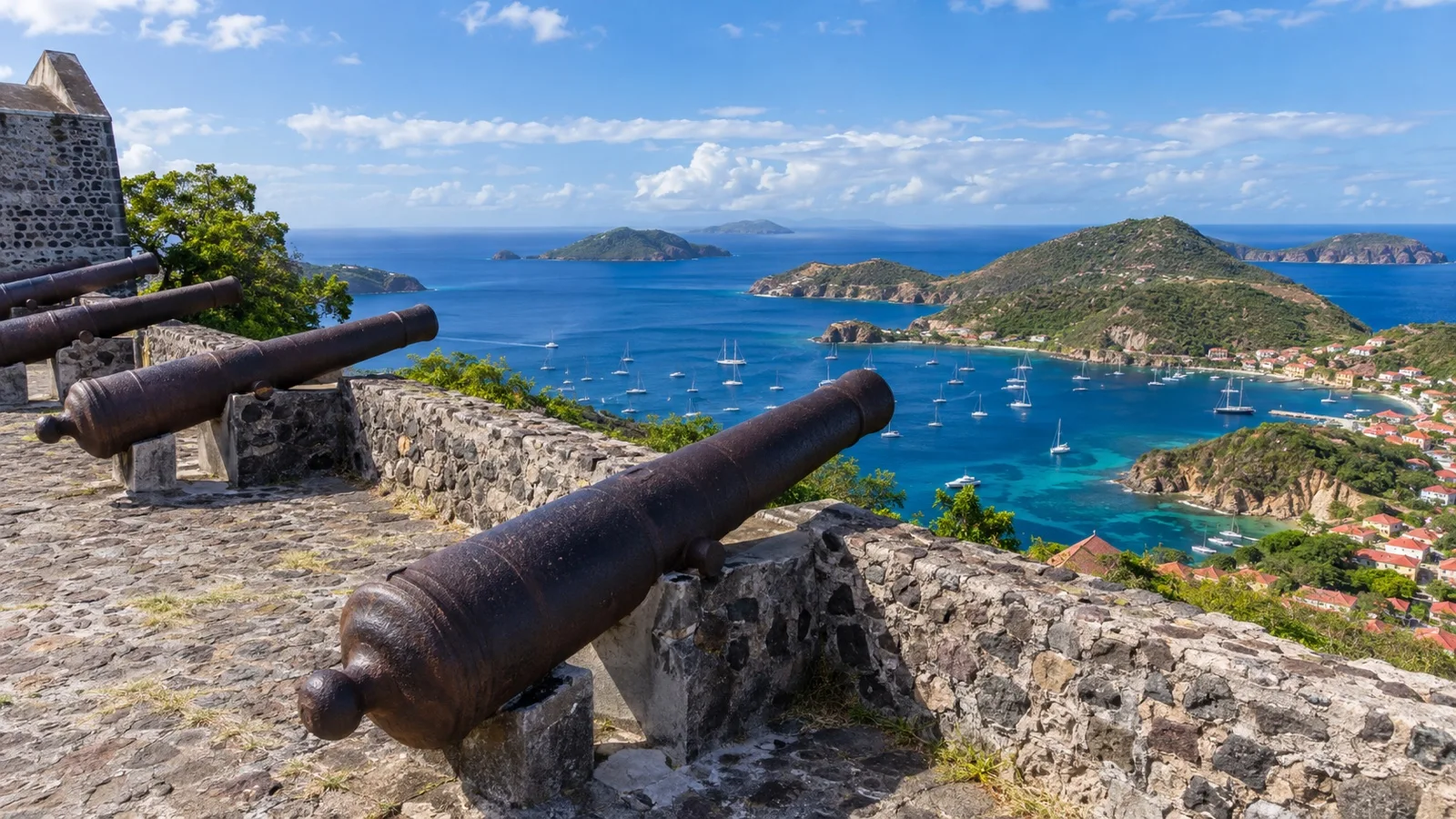 View over Les Saintes bay from Fort Napoléon