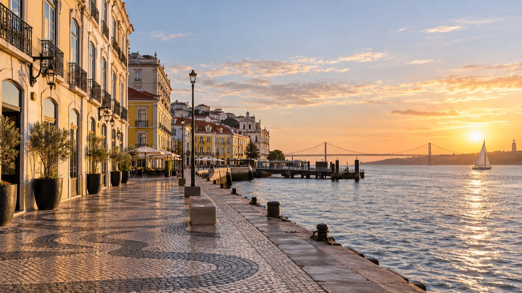 Cais do Sodré riverfront hotel district in Lisbon