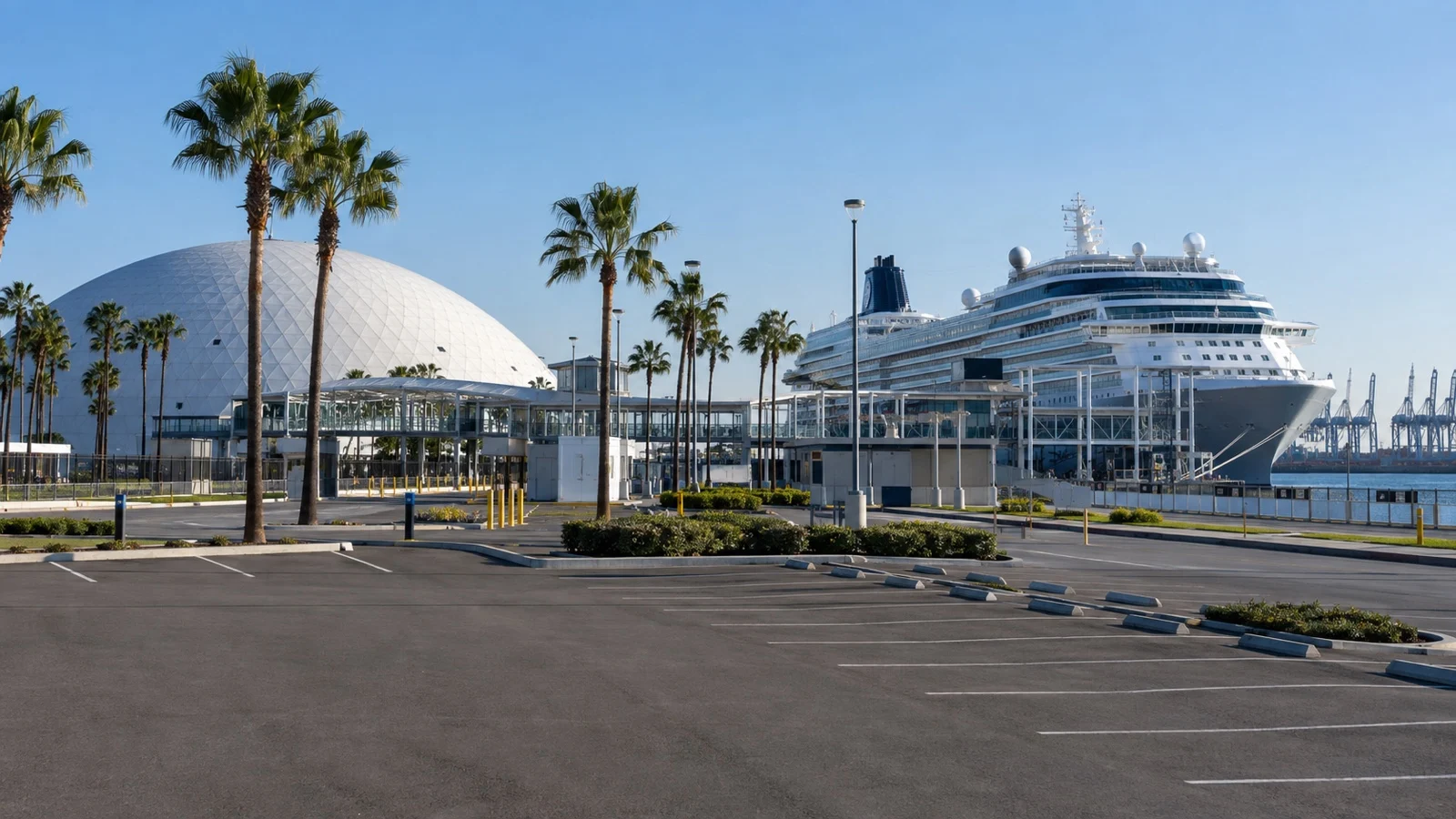 Parking at Long Beach cruise terminal