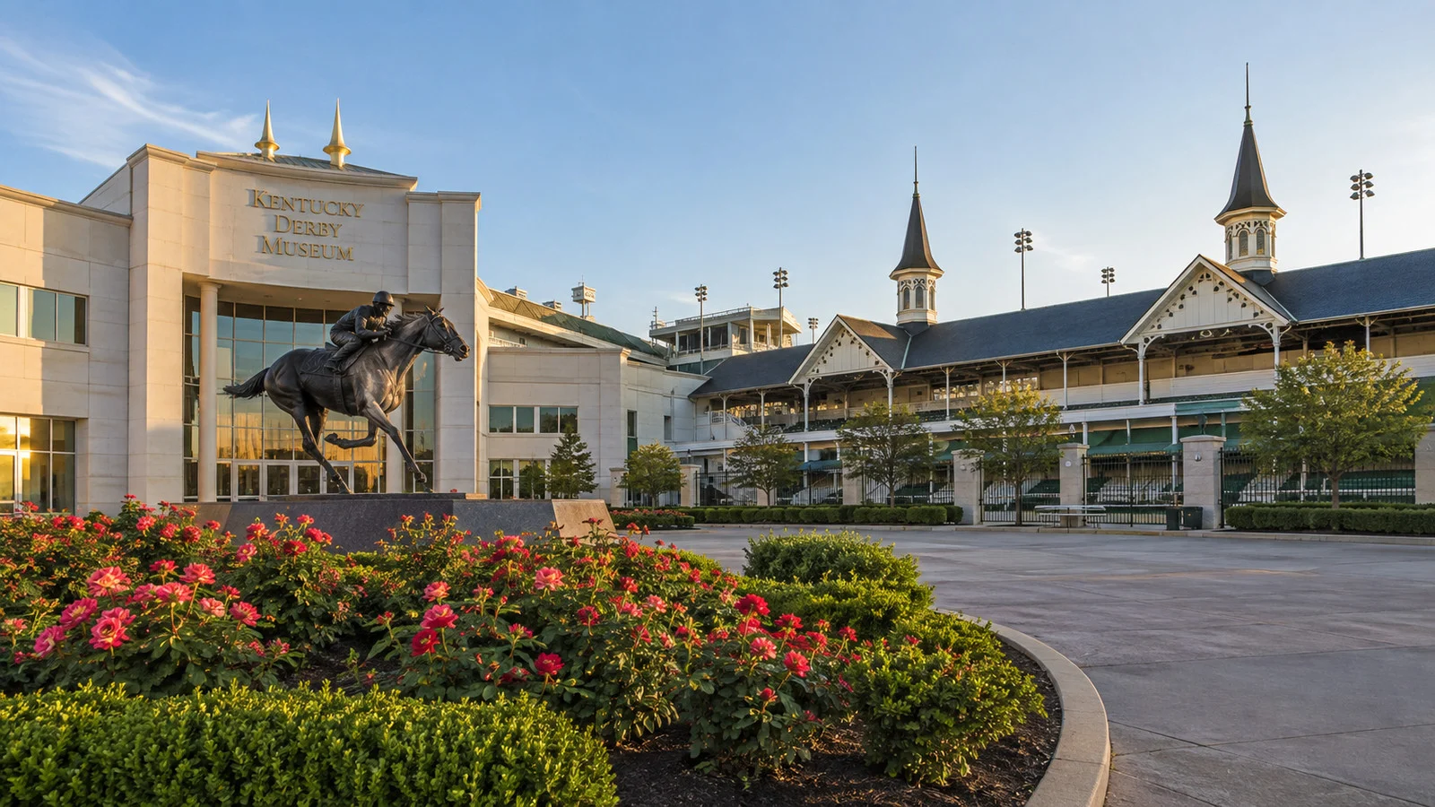 Kentucky Derby Museum and Churchill Downs exterior near Louisville