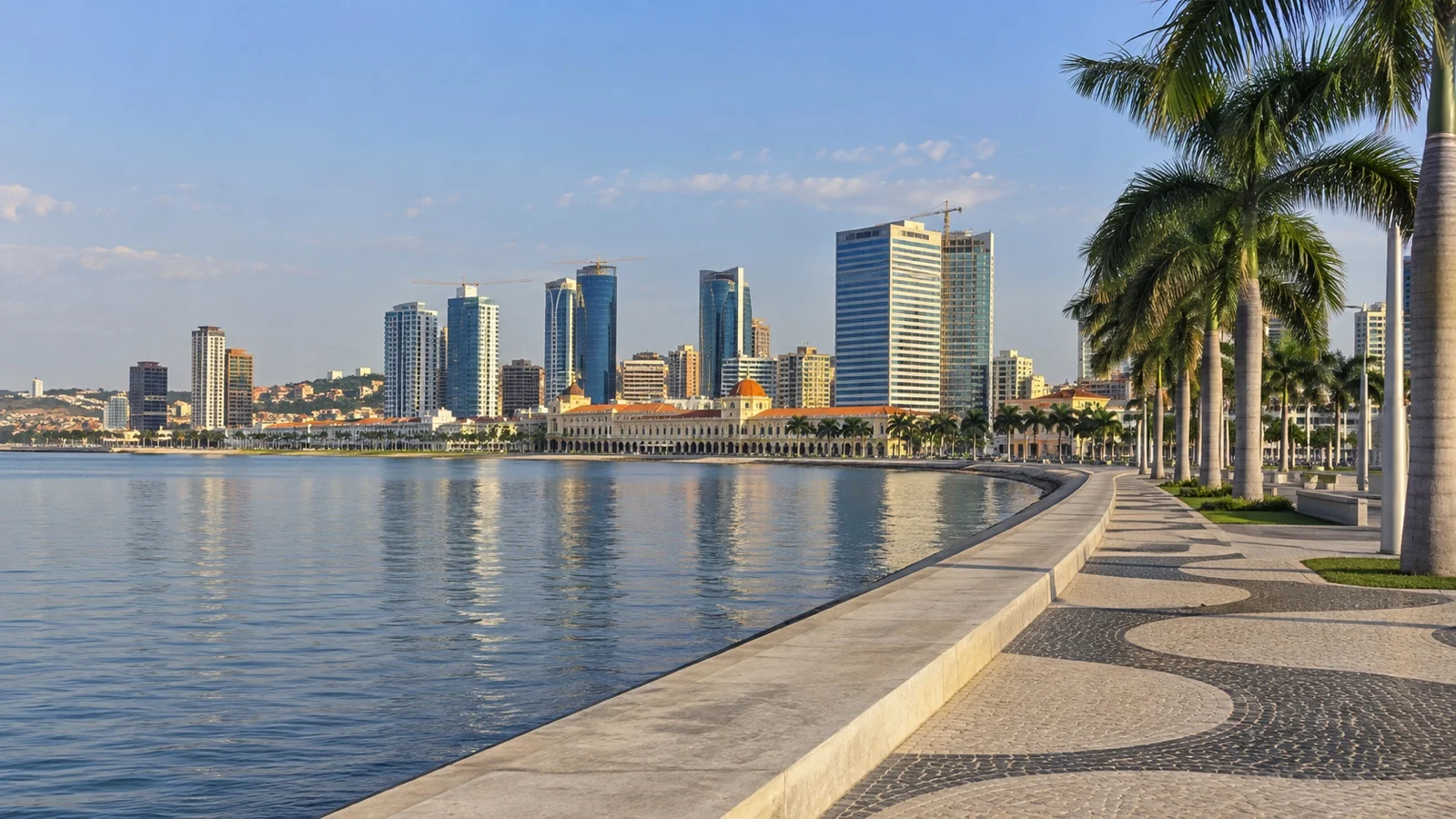 Luanda Marginal promenade and city skyline