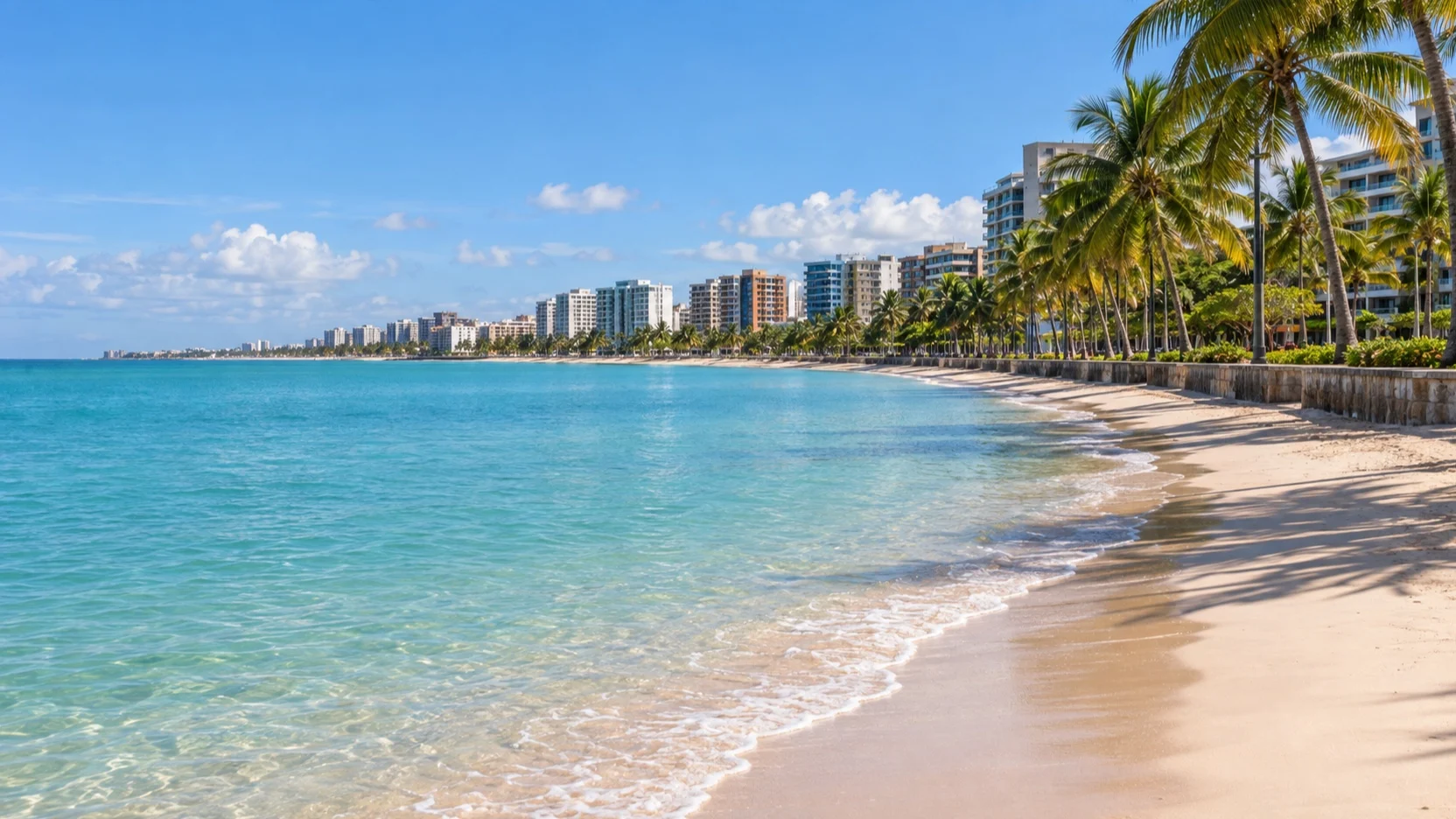 Ponta Verde beach and palm-lined promenade in Maceió