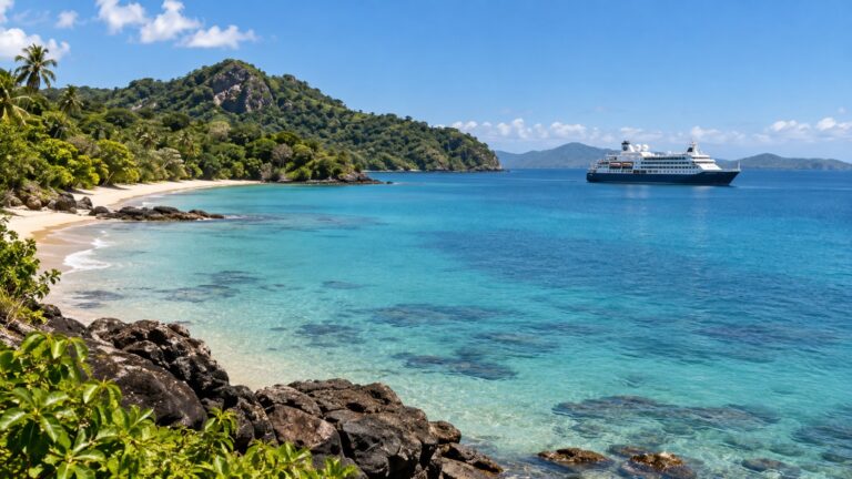 Cruise vessel off Nosy Be Madagascar