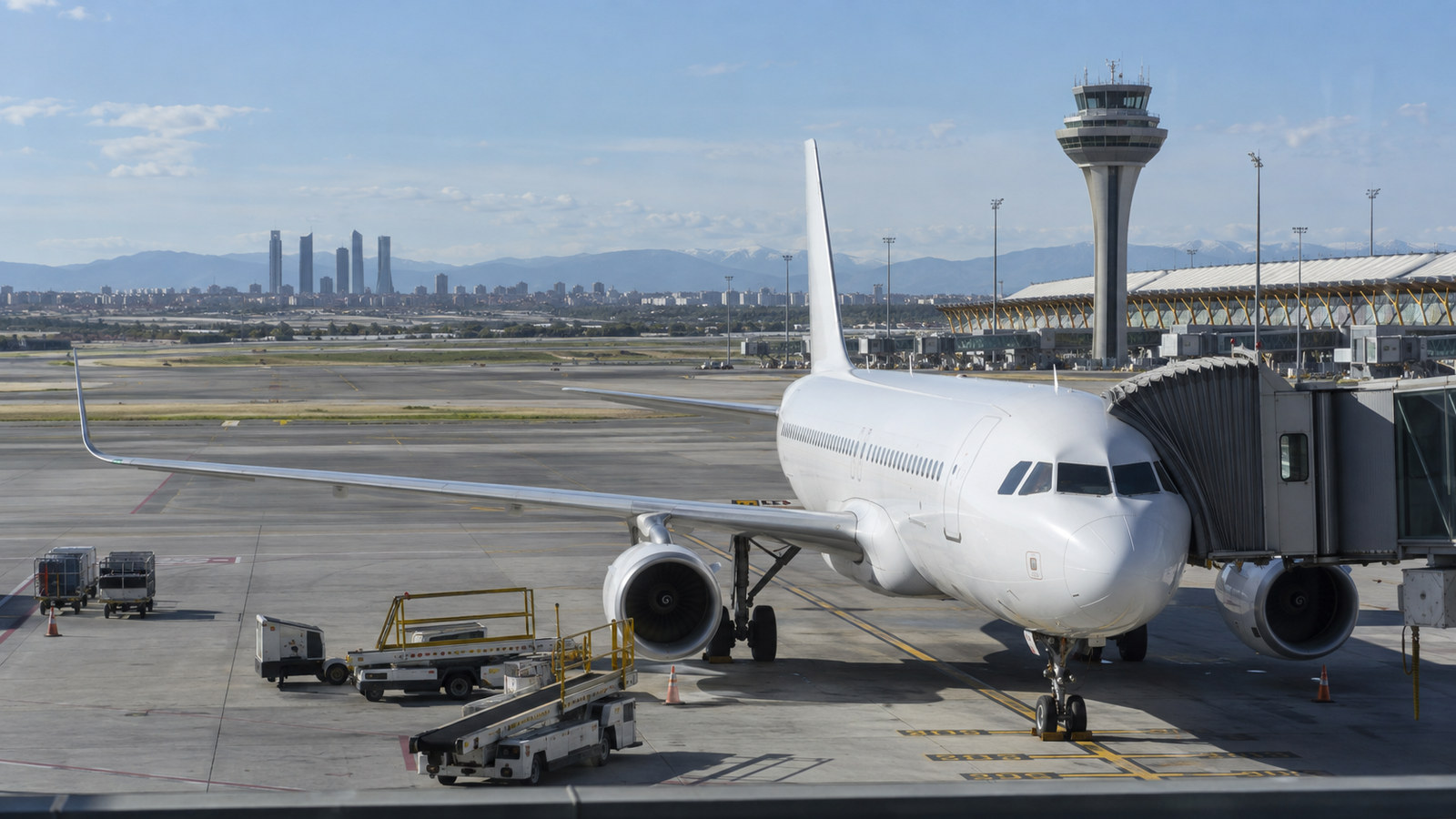 Madrid airport connection toward Porto
