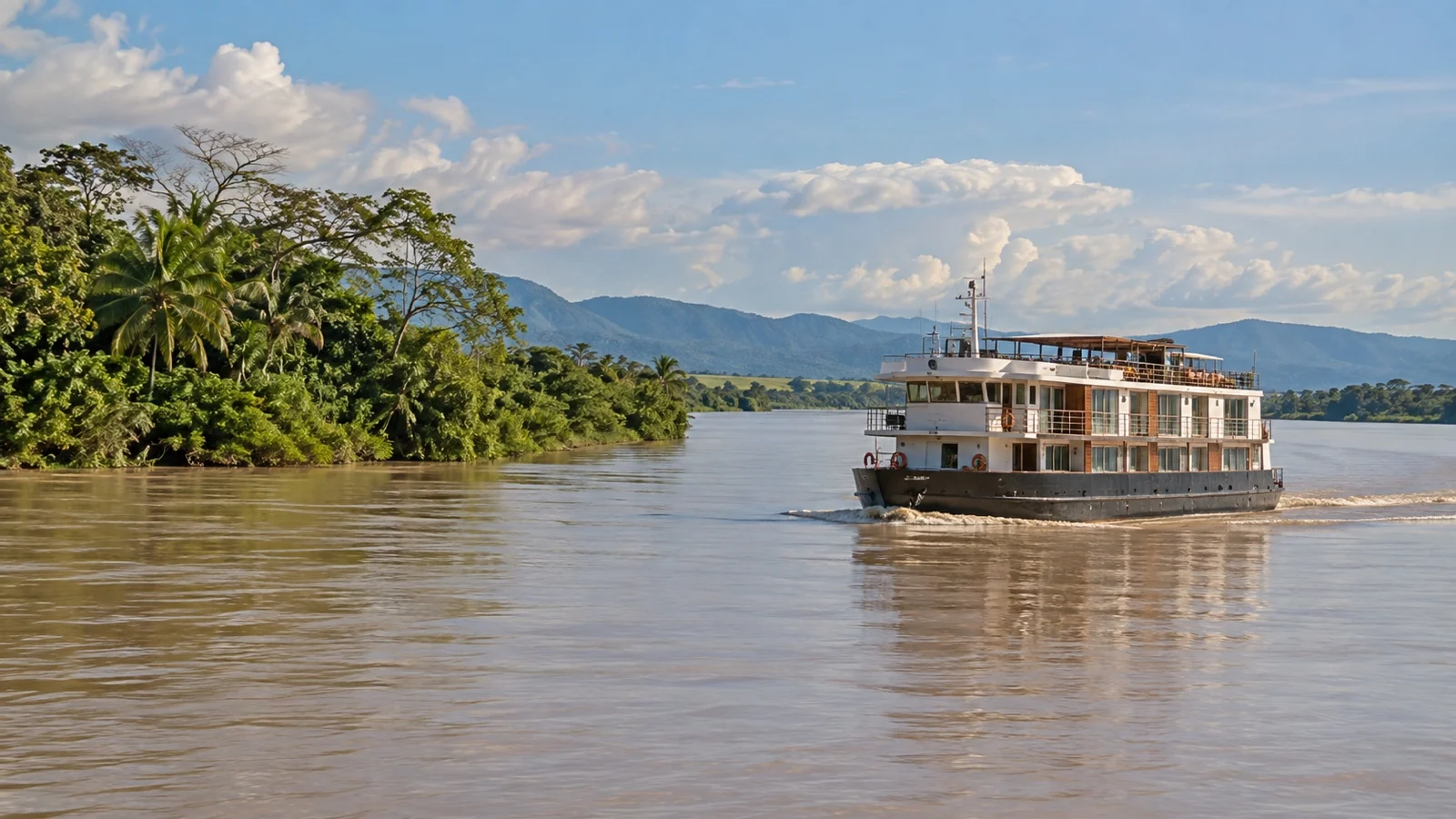 Small river cruise ship on Colombia's Magdalena River