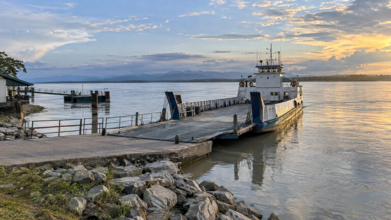 Brahmaputra ferry landing at Nimati Ghat