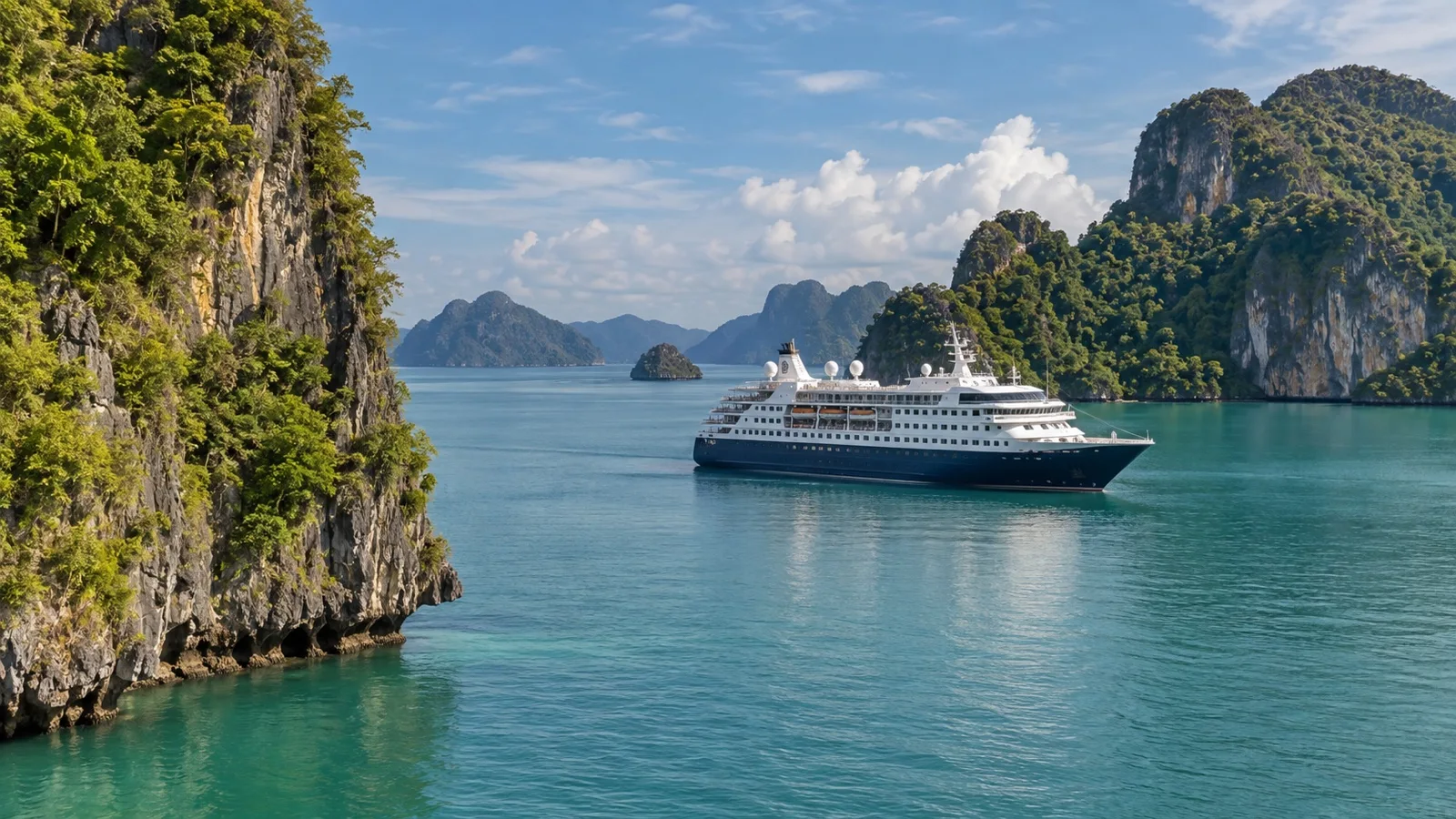 Cruise ship near Langkawi islands
