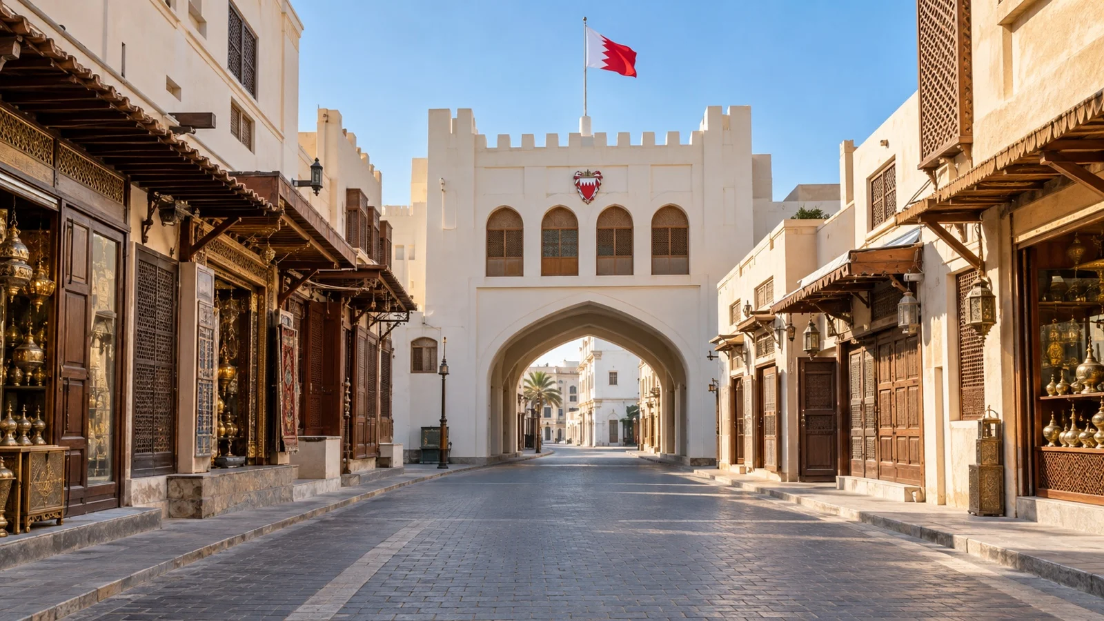 Bab Al Bahrain gateway to Manama Souq