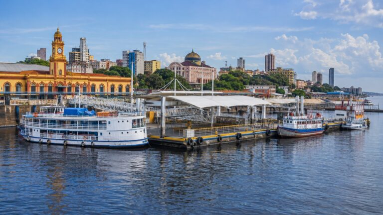 Floating pier of Manaus on the Rio Negro
