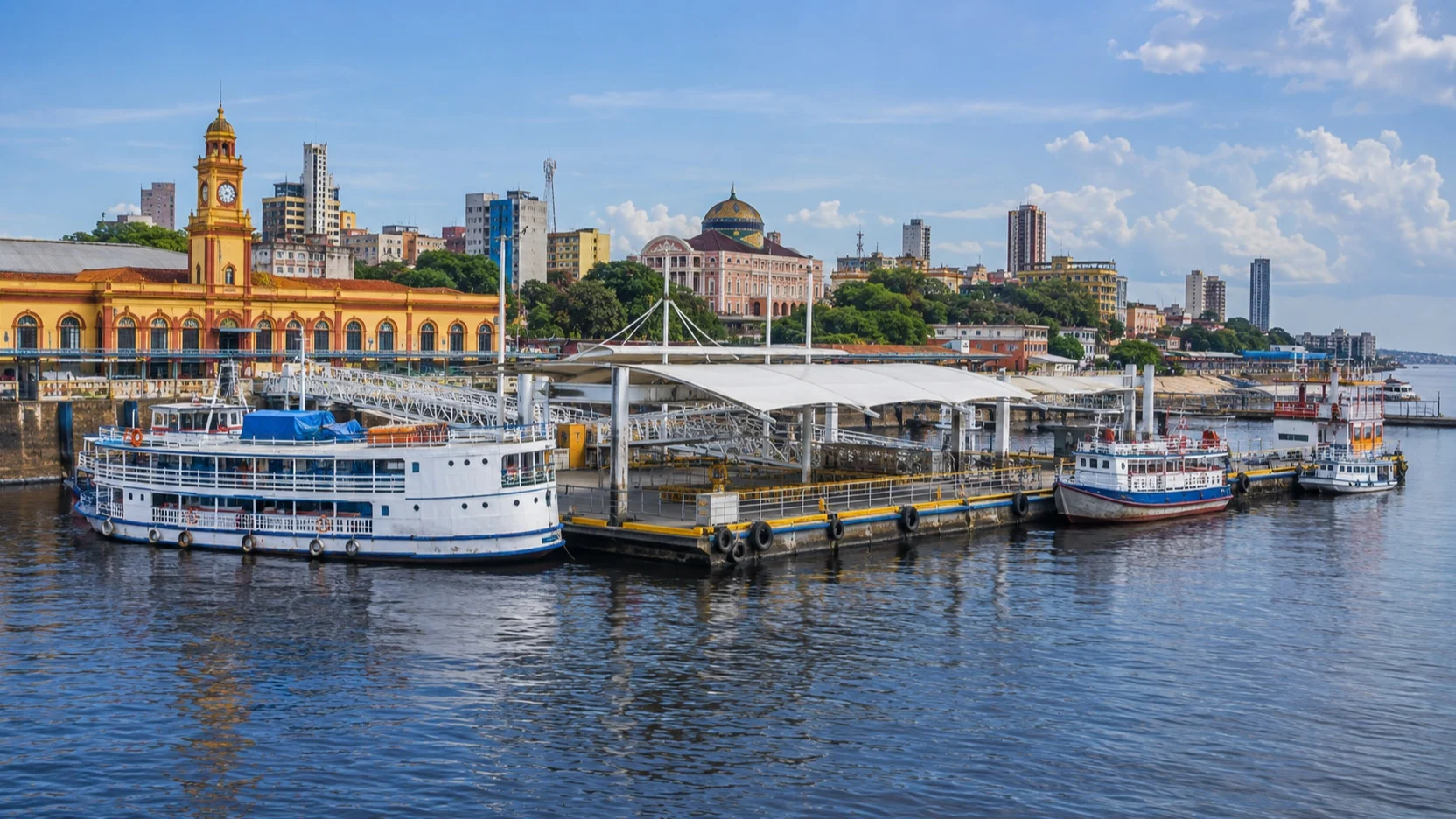 Floating pier of Manaus on the Rio Negro