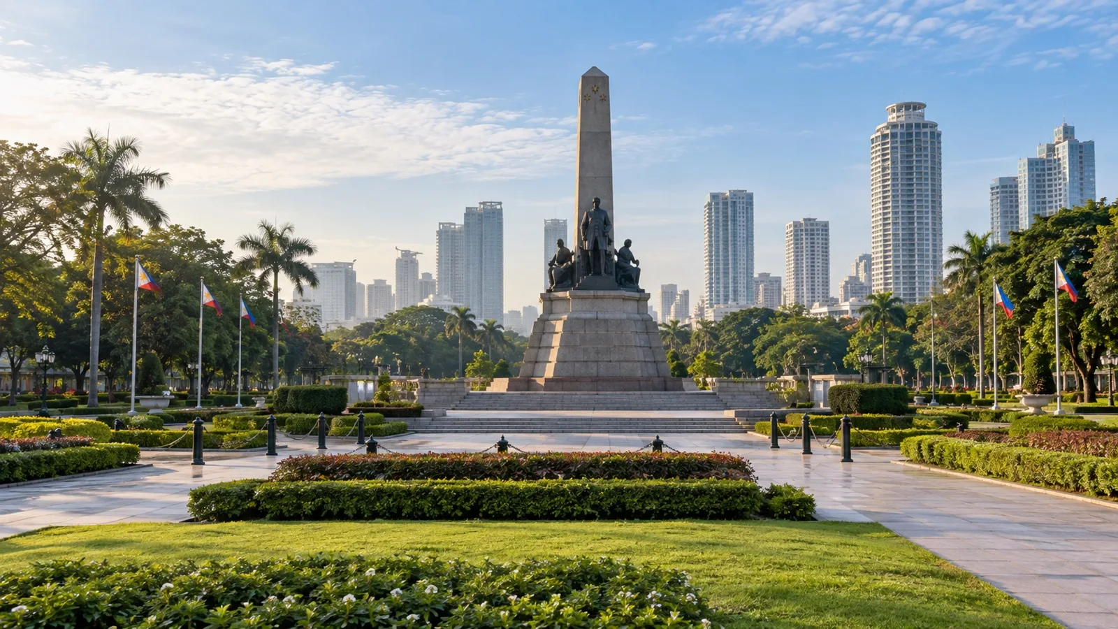 Rizal Monument and lawns in Manila’s Rizal Park