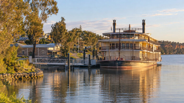 Murray Princess riverboat at Mannum landing
