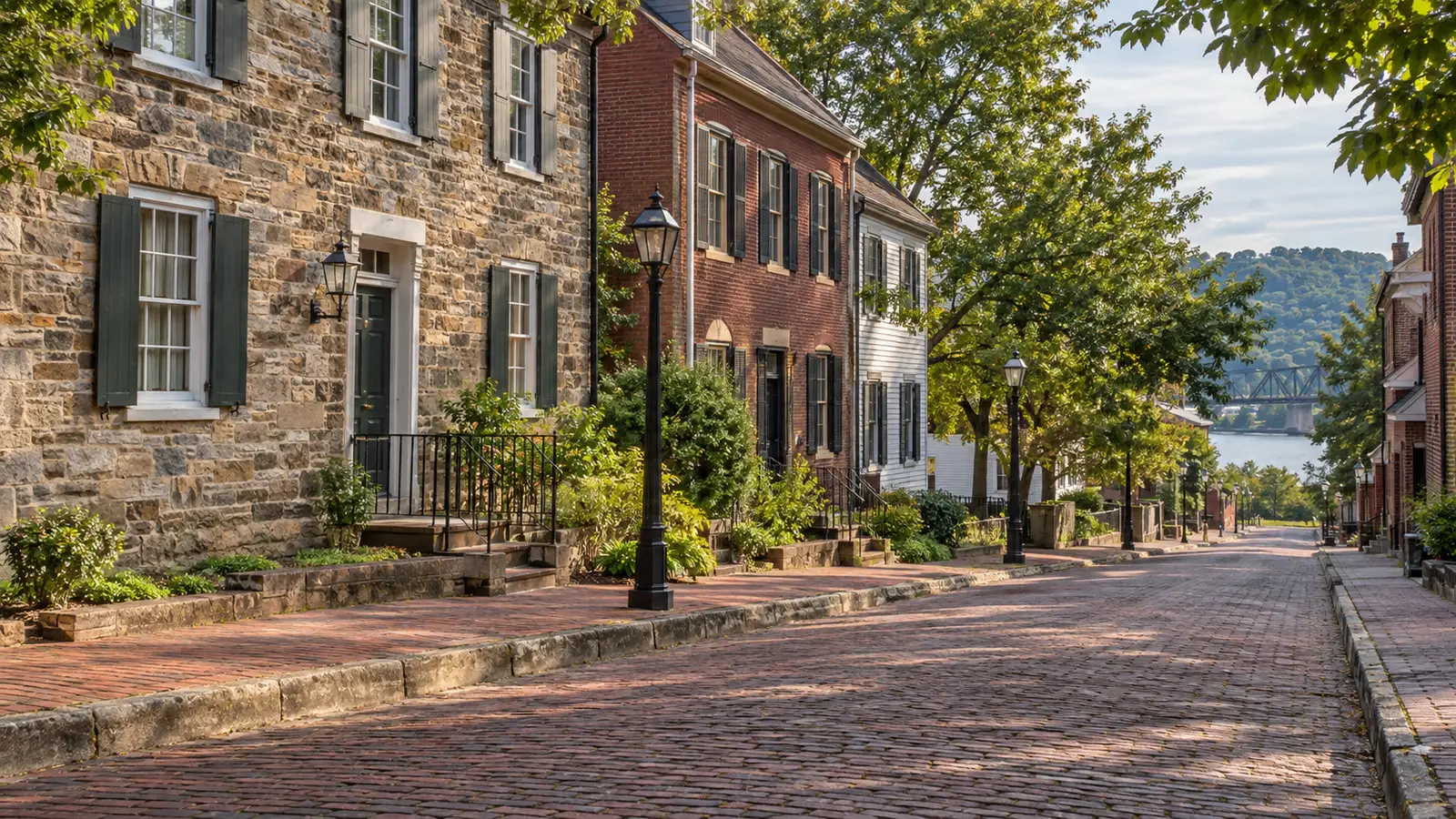 Harmar Village historic street in Marietta