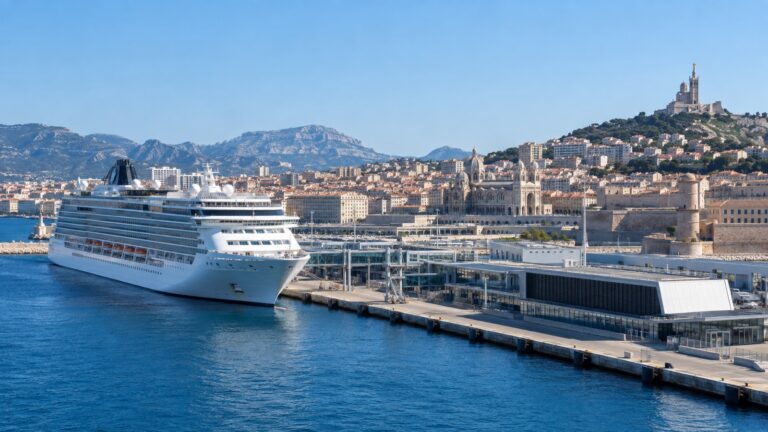 Cruise ship at Marseille Provence cruise terminal
